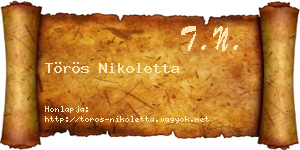 Törös Nikoletta névjegykártya